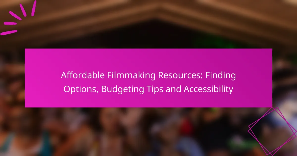 Recursos asequibles para la realización de películas: opciones, consejos de presupuesto y accesibilidad