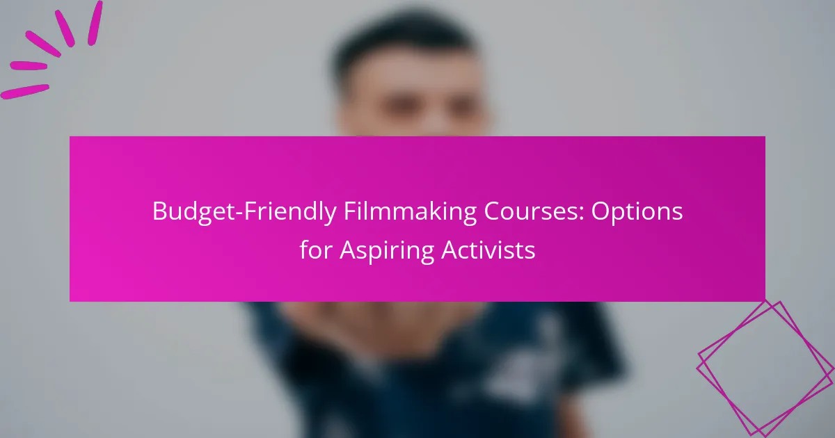 Cursos de Cine Económicos: Opciones para Activistas Aspirantes