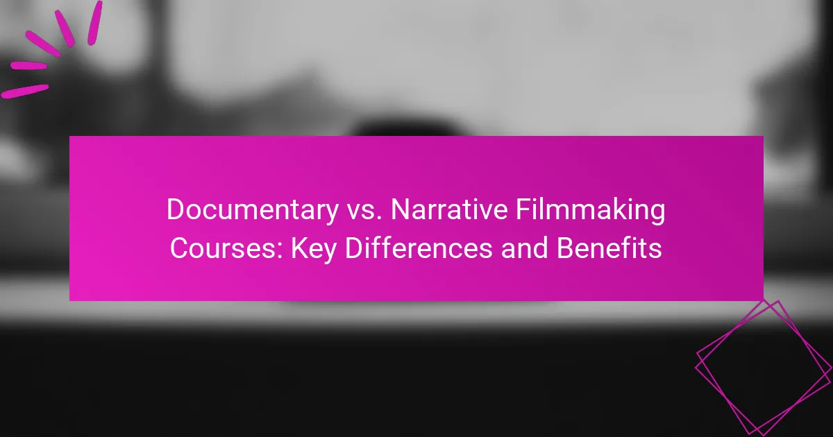 Cursos de Producción Documental vs. Narrativa: Diferencias Clave y Beneficios