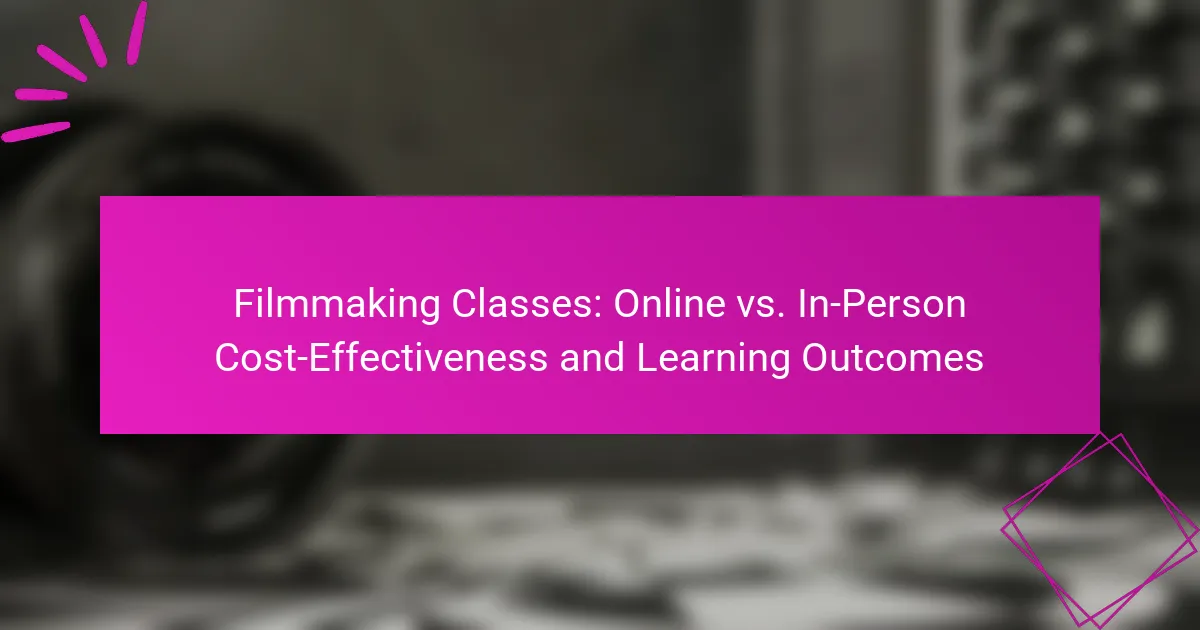 Clases de Filmmaking: Online vs. In-Person Cost-Effectiveness and Learning Outcomes