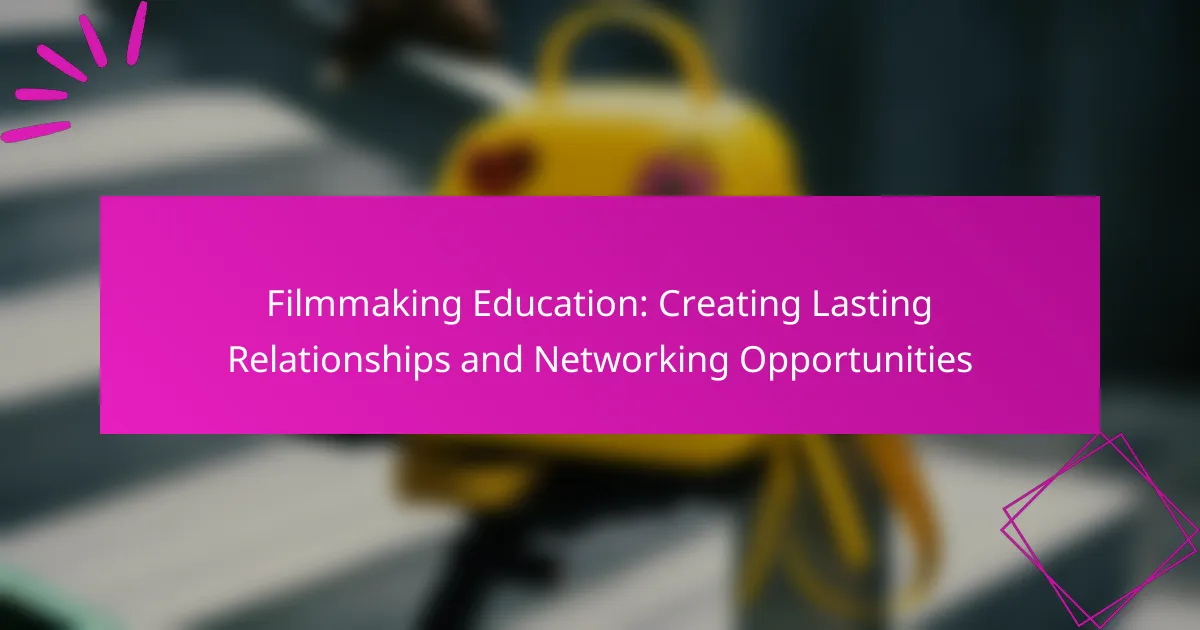 Educación en Producción Cinematográfica: Creando Relaciones Duraderas y Oportunidades de Networking