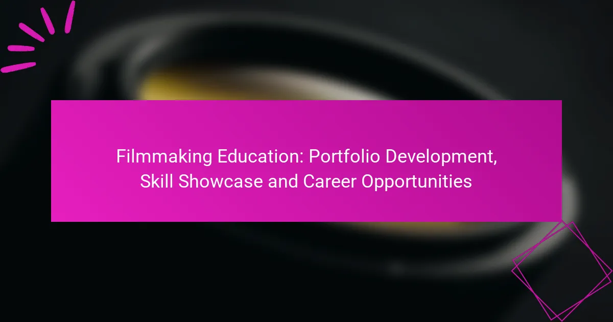 Educación en Realización Cinematográfica: Desarrollo de Portafolio, Exhibición de Habilidades y Oportunidades de Carrera