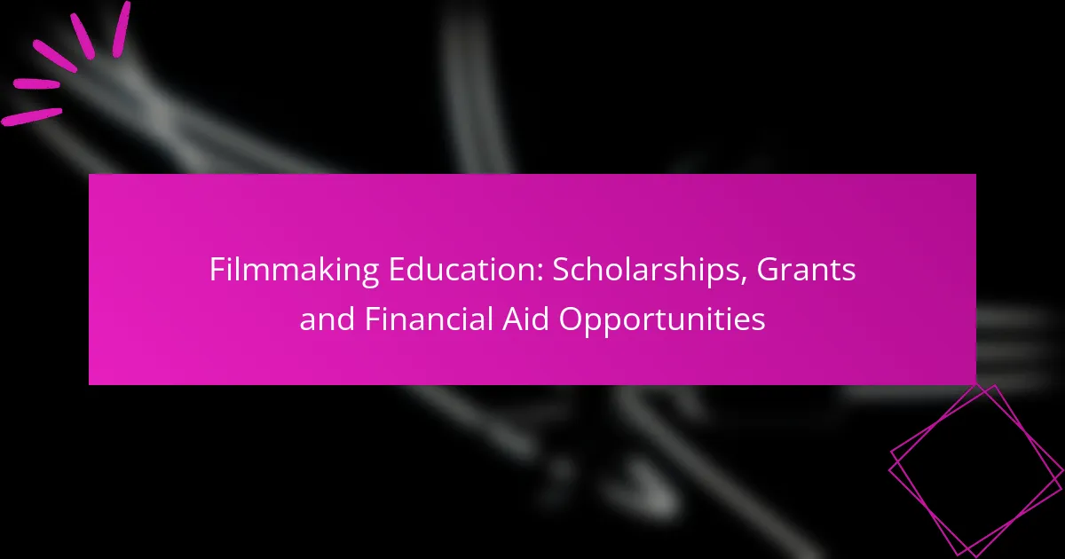 Educación en Cinematografía: Becas, Subvenciones y Oportunidades de Ayuda Financiera