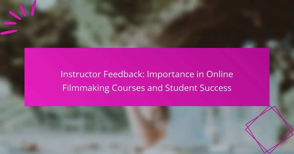 Comentarios del Instructor: Importancia en los Cursos de Cine en Línea y Éxito Estudiantil