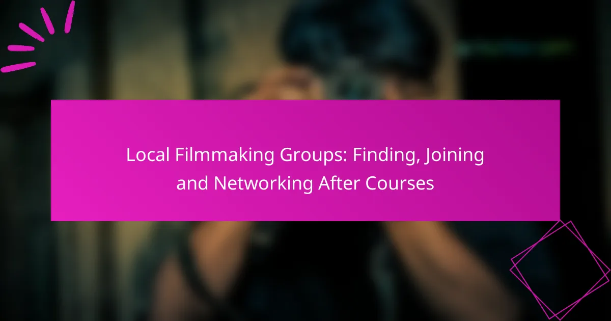 Grupos Locales de Cineastas: Encontrar, Unirse y Hacer Networking Después de los Cursos