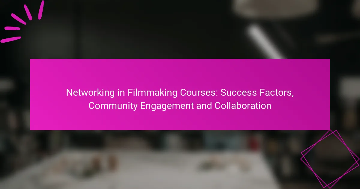 Networking en Cursos de Filmmaking: Factores de Éxito, Compromiso Comunitario y Colaboración